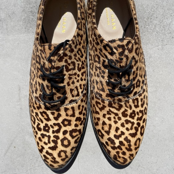 Cole Haan Grandseries Leopard Print Oxfords - Picture 5 of 6